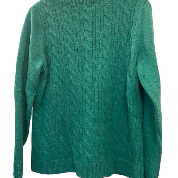 Talbots Green Cable Knit Sweater - Picture 10 of 11